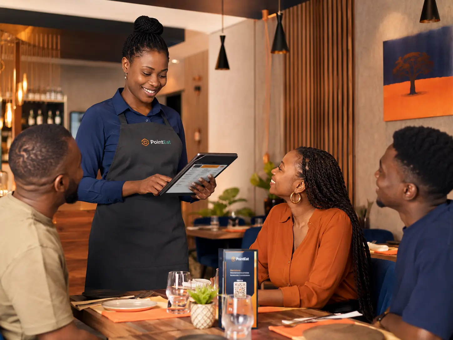 Serveur prenant commande avec PointEat