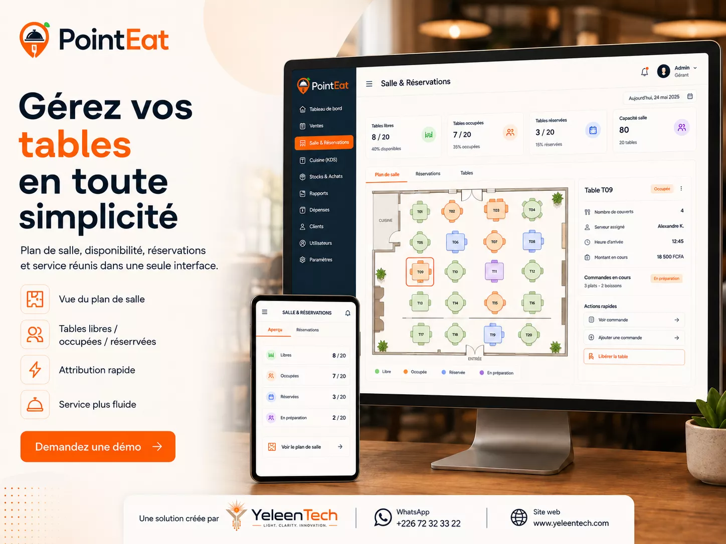 Gestion des tables PointEat