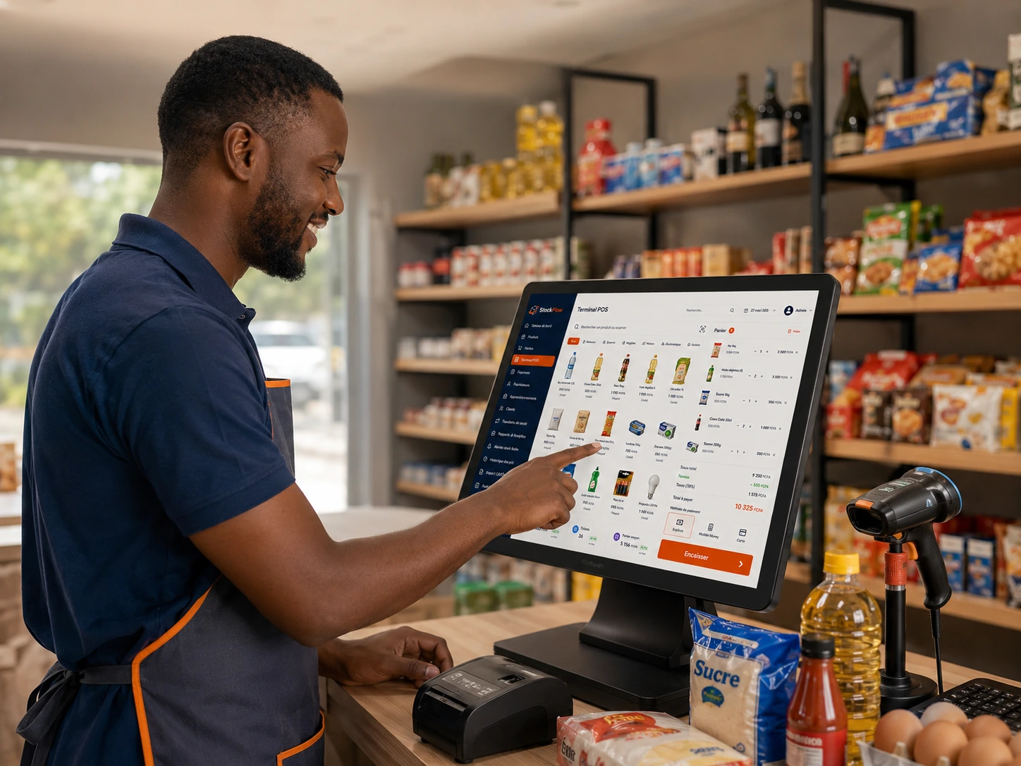 Caisse StockFlow en boutique